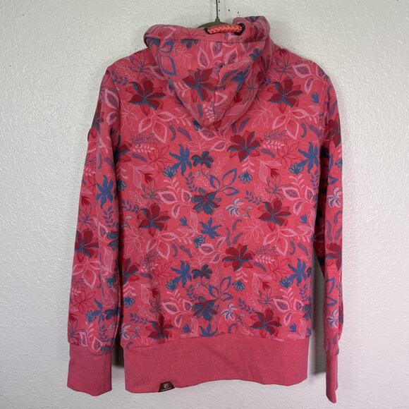 Ragwear Neska Jacket Womens Medium Floral Full Zip Hoodie Cozy Outdoors Winter - Picture 2 of 11